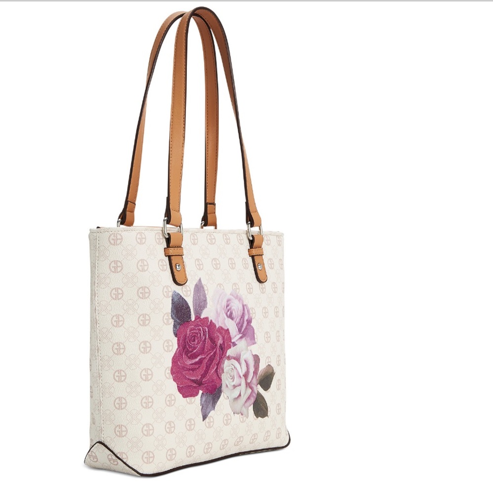 Giani Bernini Signature Rose Tote Shoulder Bag - Picture 3 of 15